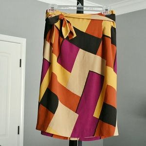 Apostrophe Colorful Skirt with Tie